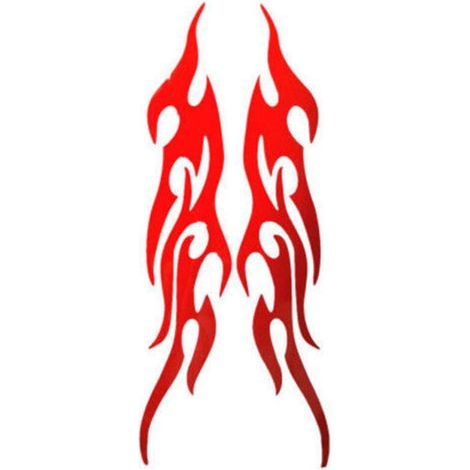 Adesivo fiamma moto Hot Rod Fire Stickers Tribal Flame Light Up Retro Reflective Stickers per casco da moto e bastone da passeggio (rosso) (1/5)