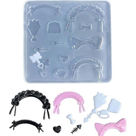 DIY-Form für Maid-Cosplay, Kristall-Epoxidharzform, Anhängeraufkleber in verschiedenen Ausführungen