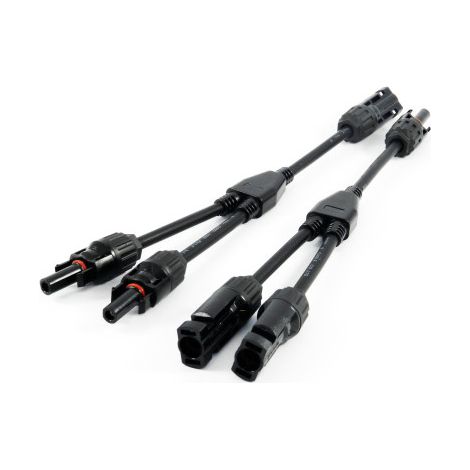 1 - 6 fach Solarstecker kompatibel mit MC4 Solarkabel Y-Verteiler für Solaranlage Y 2 fach Kabel (1/3)