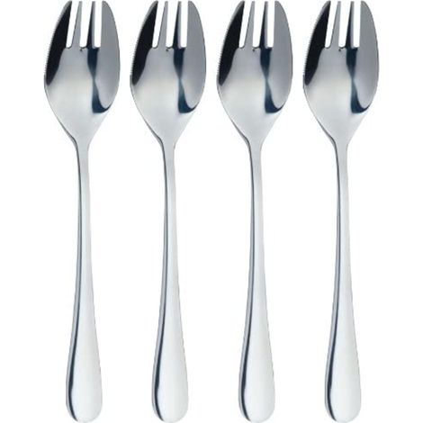 KitchenCraft MasterClass - Fourchettes 3-en-1 en Acier Inoxydable, Lot de 4 (1/3)