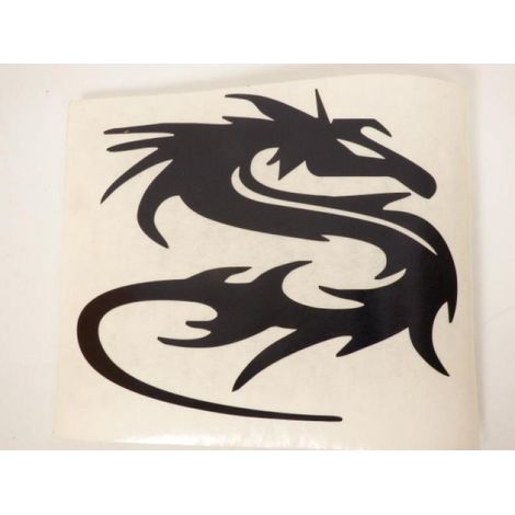 Autocollant stickers dragon noir pour motard casque moto Neuf