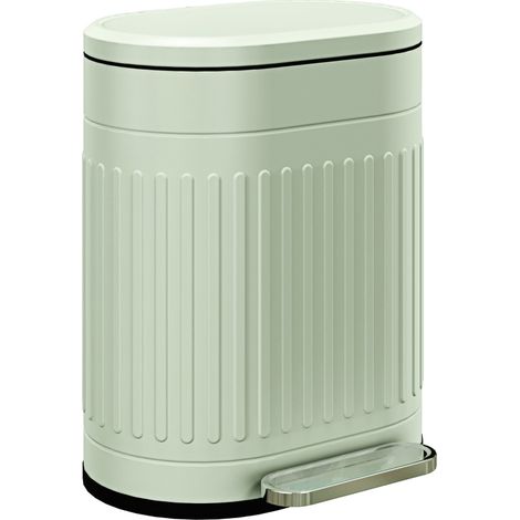 20L Metal Kitchen Bin, with Soft-Close Lid - Light Green