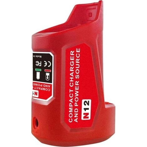 Crezuo 12V M12 Radladegerät N12 Netzteil mit USB 2.0 DC-Anschluss
