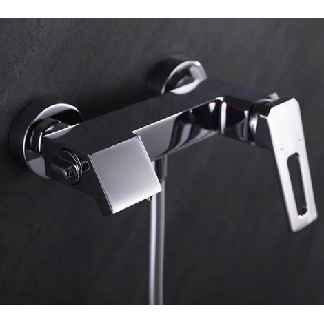 Bathroom Faucet - Single Lever Shower Mixer with Integrated Check Valve - Chrome Plated (1/5)