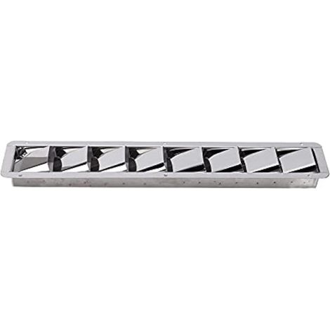 Grille de ventilation oblongue marine, 8 fentes, acier inoxydable, couvercle de ventilateur de yacht (1/5)