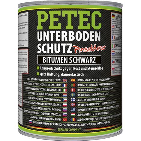 Petec Unterbodenschutz Bitumen, Pinseldose Schwarz 1000 ml (1/2)