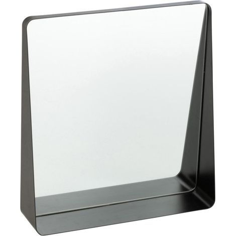 Miroir Mural en Métal "Alejandro" 41cm Noir (1/2)