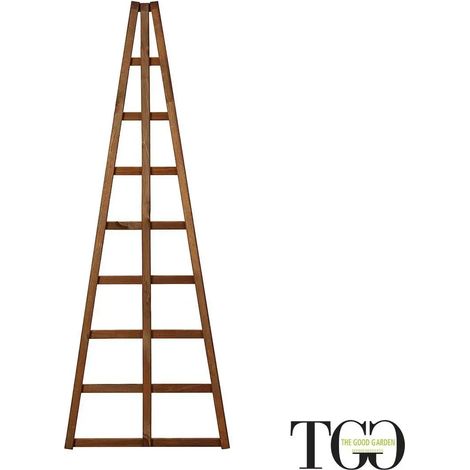 Griglia in legno piramidale per esterno Hortus color castagno 60 x 150 cm (1/2)