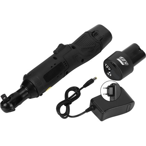 Clé à cliquet multifonctionnelle à angle droit 90° 12 V, rechargeable en métal, 3/8 po (1/5)