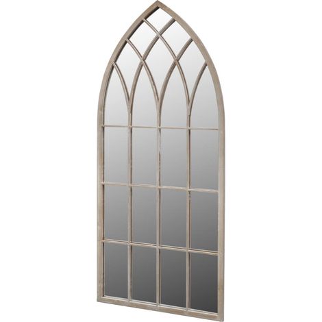 Vidaxl – Miroir de jardin sur pied 50x115 cm – Fer enduit de poudre effet rouillé – Verre véritable pour réflexion plate – Intérieur/extérieur