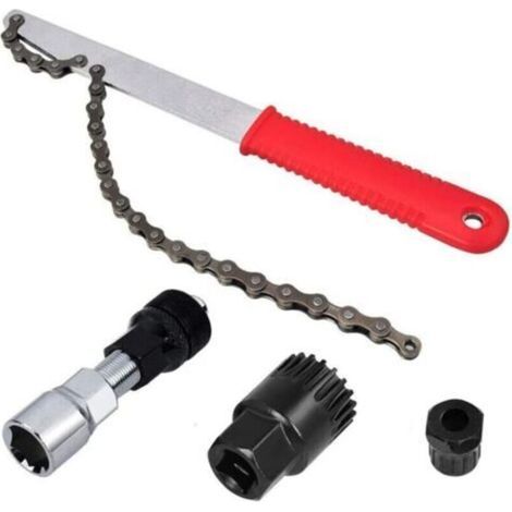 Extracteur Manivelle de VéLo,4 Pièces Démonte Pédalier,Outil de Démontage de Cassette de Vélo,Kit de Réparation de Vélo Fouet de Chaîne,Kit D'outils de Réparation de Vélo,pour Entretien Vélo Montagne (1/5)