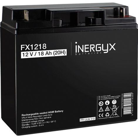 Batterie rechargeable 12VDC 18AH flamme retardante - IZYX - FX1218