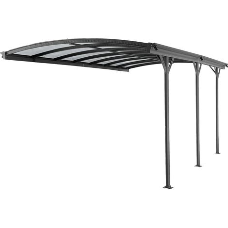 Estensione per tettoia pergola autoportante in alluminio per 1 auto L505xH239 cm 15,15 m² Antracite - BARESA