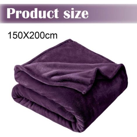 Couverture - Double Face - 152 x 203 Cm - Pour Canapé Lit Ou Salon - 1 Pièce (1/4)