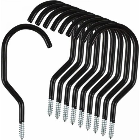 10er-Pack Fahrradaufbewahrungshaken aus Edelstahl, Mehrzweck-Metall-Garagenhaken, FLITI (1/4)