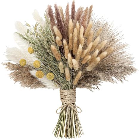 118 pièces de fleurs séchées longue durée, décor table mariage, herbe (1/5)