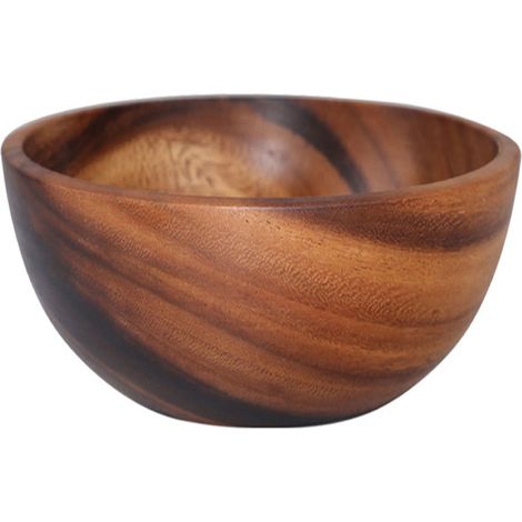 Bol En Bois - Bol Rond Pour Salade Fruits Et Plats - Bois Naturel Sans Traitement Chimique - Diamètre 10 cm Hauteur 6 cm - 1 Pièce (1/5)