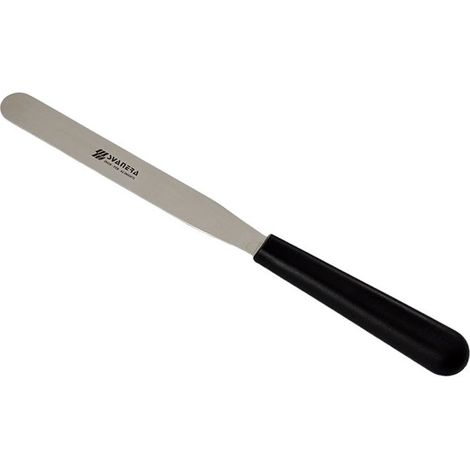 Svanera Spalmatutto, spatola in acciaio inox cm 14,5 cm, manico nero in nylon