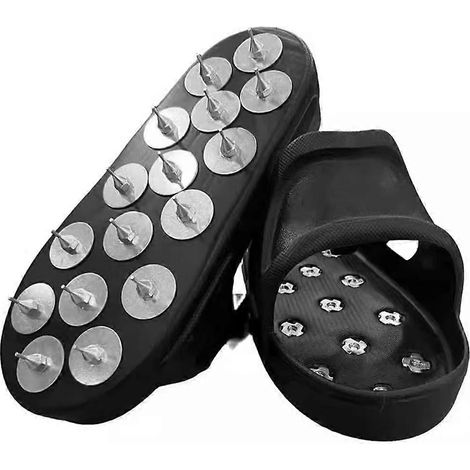 Chaussures à pointes flexibles pour revêtement de sol époxy peinture époxy ciment autonivelant matériau souple EVA grande taille outils noirs (1/5)