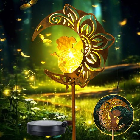 Lampes Solaires de Jardin IP65, Decoration Jardin Exterieur Lumière en Forme de Lune, Solaire Exterieur Jardin, Lampe Solaire LED pour Chemin de Pelouse, Patio, Cour Décoration (1/5)