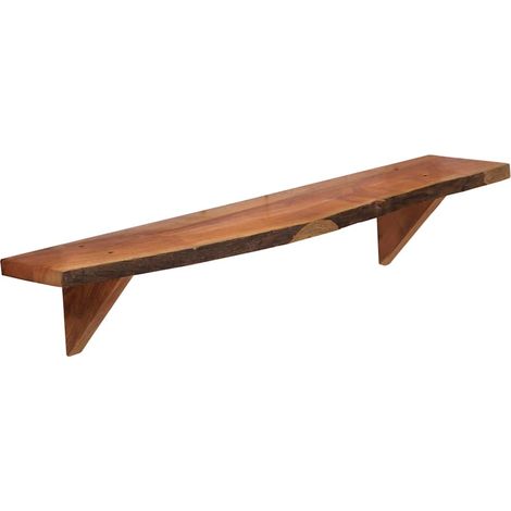 Mensole 2 pz 90x20x18 cm in Legno Massello di Acacia (1/5)