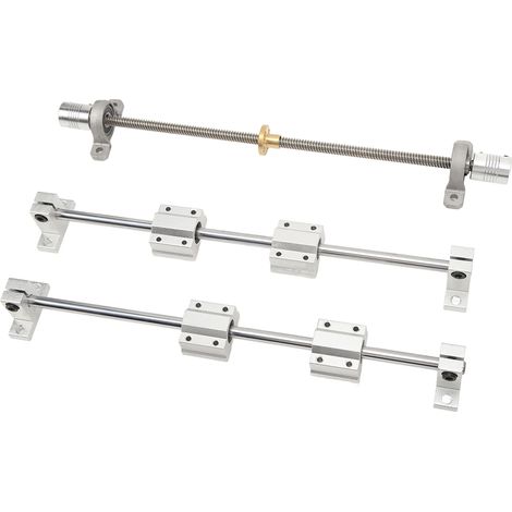 Tige linéaire SC8UU avec coussinet KP08 pour CNC et découpe laser, diamètre 8 mm, longueur 350 mm. (1/5)