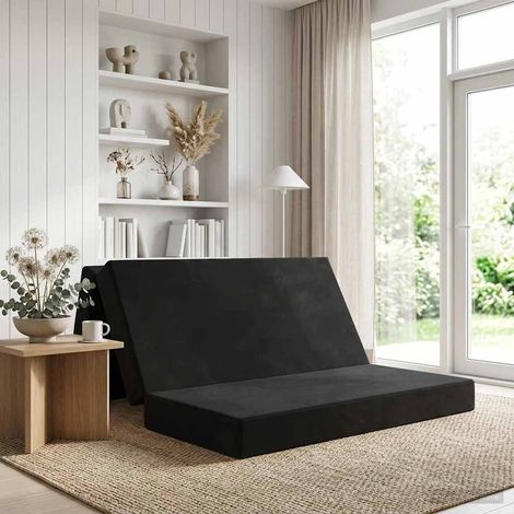 Sofá Cama Plegable 160 x 67 x 45 cm Negro
