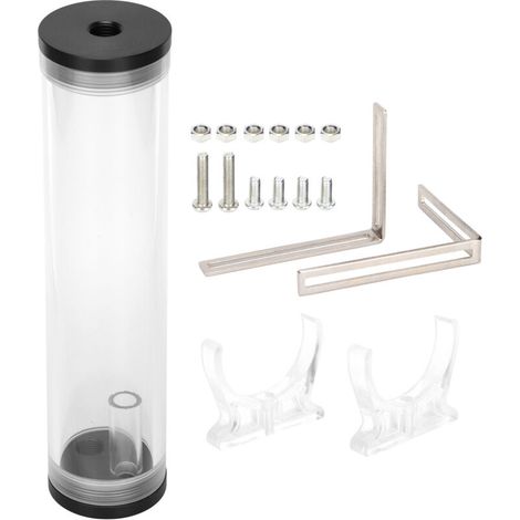 Réservoir de refroidissement acrylique cylindrique à 3 orifices G1/4 pour système watercooling PC (1/5)