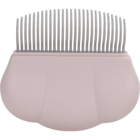 Peine Toivize con forma de concha para gatos: elimina el pelo suelto, apto para pelo corto y largo, peine masajeador con forma de concha – Rosa (1/5)