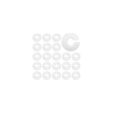 Rosace Radiateur 30pcs Rosace Radiateur Plastique 16 mm Cache Radiateur Blanc pour Diamètre de Tuyau, Tuyau Mural et Décoration