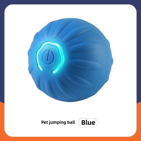 Schwerkraftbetriebener Hüpfball für Hunde, bissfester Ball, automatischer Hundeball, elektrischer Welpenball gegen Langeweile (Blau 2)