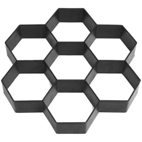 (noir)Moule à Pavé - Chemin Maker - Résine PP - Réutilisable - Facile à utiliser - 29x28x4.4 cm (1/4)