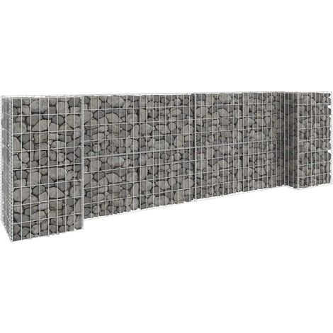 vidaXL Gabbione Fioriera ad "H" in Filo di Acciaio 260x40x80 cm