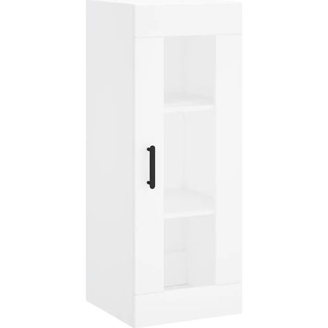 Armoire murale élégante 34,5 x 34 x 90 cm grande capacité design pratique en bois blanc (1/5)