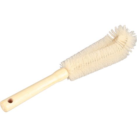 Brosse de nettoyage en bois à long manche (30 cm) pour bouteilles, verres à vin, machines à lait de soja et mixeurs. (1/5)