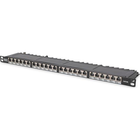 CAT6 24P 19in FTP Patch Panel SCHWARZ (1/3)