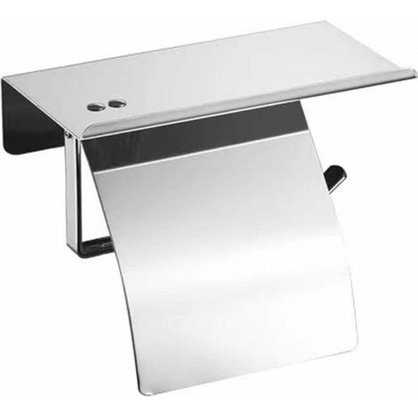 Mensola da bagno argentata con serbatoio d'acqua e porta WC - (181013 cm) - Crezuo
