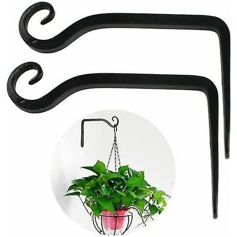 Filiyano – Support pour plantes de 25 cm, support à fleurs suspendu, crochet mural en fer, crochet pour suspendre jardinières, nichoirs, lanternes (1/4)