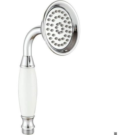 Pommeau De Douche - Laiton Chromé Et Céramique - 8,3 Cm - Pour Robinets Salle De Bain - 1 Pièce (1/5)