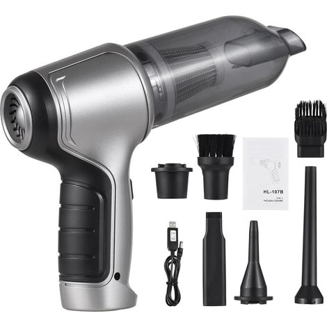 Eosnow Handheld -Auto -Vakuumkabelreiniger tragbarer Mini Air Duster & Handpumpe mit 19000pa Starker Saug -USB -Ladung für Haustierhaarstaubkiesreinigung Home Office