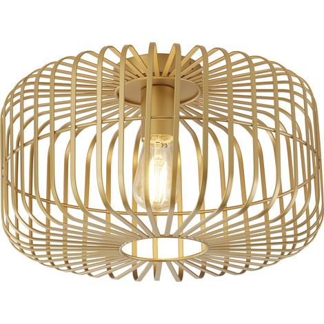 Plafoniera Contemporanea Culla Acciaio Oro 1 Luce E27 (1/5)