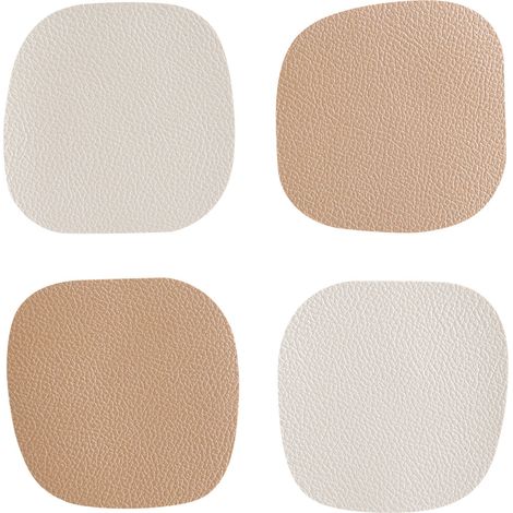 Vinanivao Untersetzer 10 x 10 cm creme/gold 4er-Set Platzdecken (1/2)