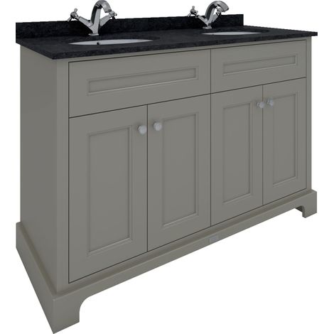 RAK Washington Cappuccino 1200mm 4 Door Double Basin Unit - RAKWBU120514 (1/3)