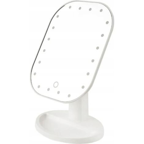 SPECCHIO PER IL TRUCCO COSMETICO ILLUMINATO 20 LED ROTANTE BIANCO (1/5)