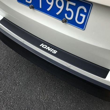 Autocollants en fibre de carbone pour pare-chocs arrière et coffre, compatibles avec Suzuki Ignis. Protection de coffre, autocollants et accessoires de décoration automobile. (1/5)