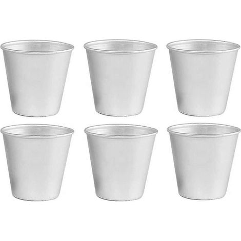 6-teiliges Aluminium-Dariol-Backförmchen, runde, antihaftbeschichtete Eierkuchenformen für Pudding, Dessertcreme und andere Desserts (1/5)