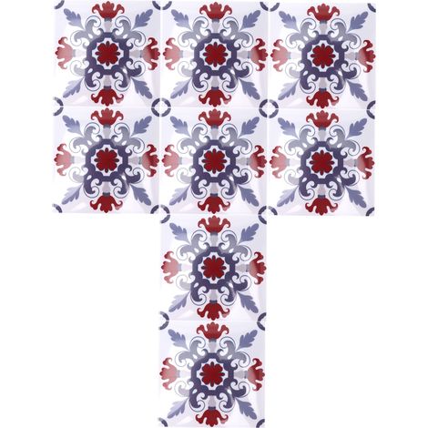 10 autocollants pour carrelage en PVC imitation carrelage, antidérapants, auto-adhésifs et imperméables, pour cuisine, sol, salle de bain et maison (BS67) (1/5)