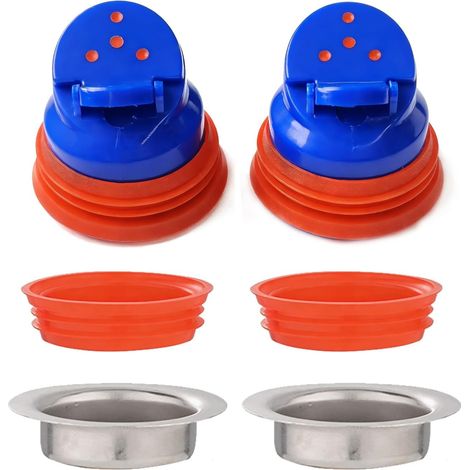 2 Pièces Clapet Anti Odeur Douche, Noyau Intérieur De Siphon De Sol Anti-Odeurs, Noyau De Drain De Plancher, Bague De Cercle De Changement De Diamètre, Convient Aux Calibres De 30-52mm, pour Cuisine (1/5)
