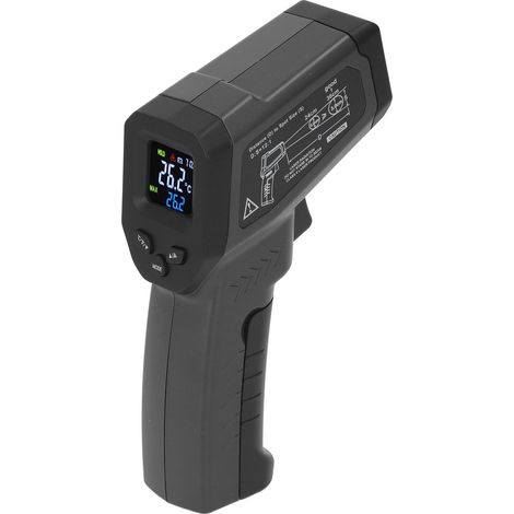 Thermomètre laser infrarouge pour cuisine, pistolet de mesure de température réglable 12:1, affichage LCD rétroéclairé vert (1/5)