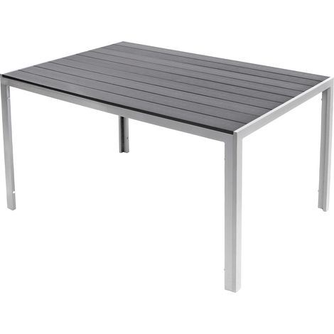 Alu Non-Wood Gartentisch Silber/grau 180x90x74cm-M726836 (1/3)
